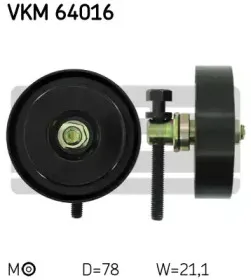 VKM 64016 SKF Паразитный / ведущий ролик, поликлиновой ремень VKM 64016 SKF Паразитный / ведущий ролик, поликлиновой ремень